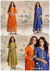 Sakshi By Sayuri Chinon Silk Embroidery Readymade Suits Wholesale Price In Surat